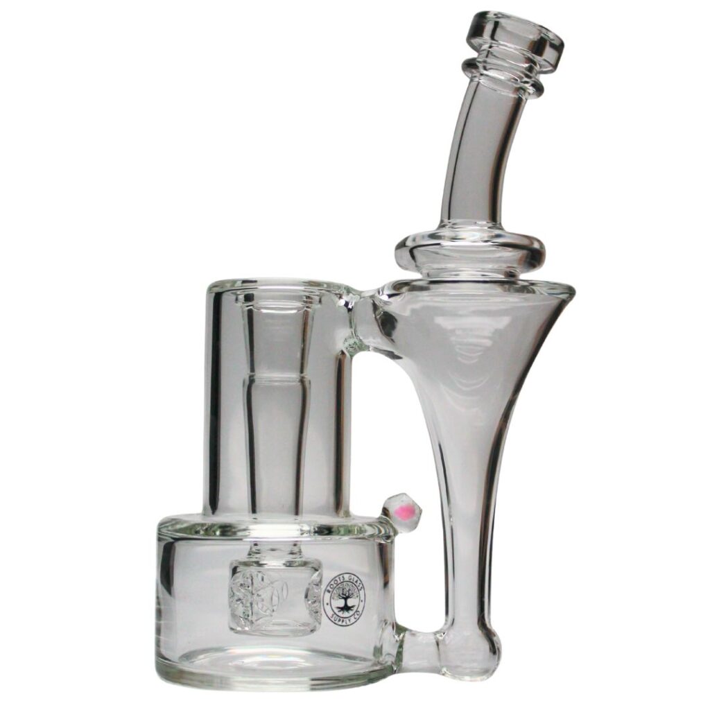 Roots Glass Sacred Seed RBR Recycler w/ Faceted Opal
