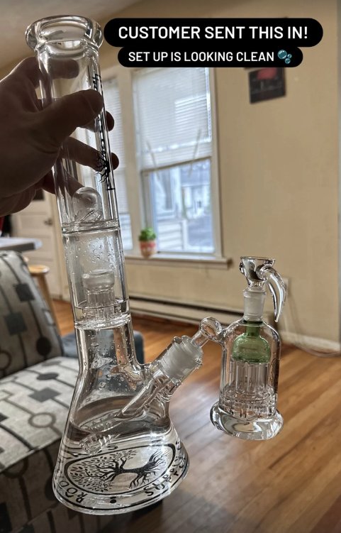 A Roots Glass piece in a photo shared on Instagram