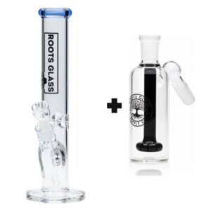 Roots Glass 5mm Straight Bong Kit - 14