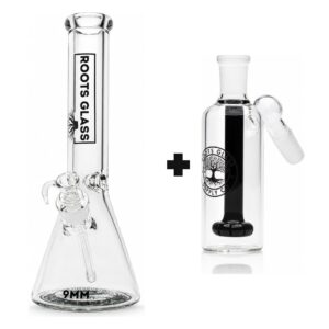 Roots Glass 9mm Beaker Bong Kit - 14